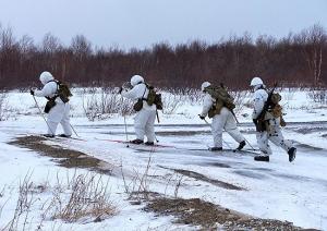 у полку морської піхоти тоф на камчатці проводиться польове зайняття по бойовому злагодженню підрозділів