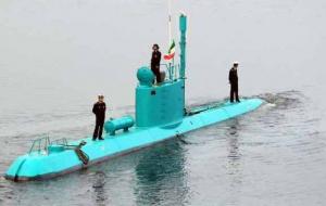 вмс ірану представили підводний човен незвичайного кольору